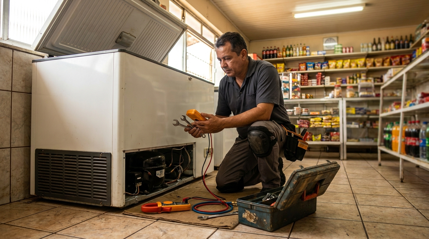 Técnico de conserto de freezer em residência em Anápolis‑GO